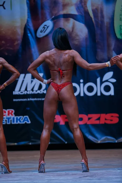 Kvinnors Prestation Vid Kiev City Bodybuilding Cup Kiev Polytechnic Institutes — Stockfoto