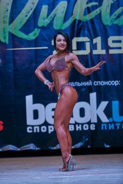 Performance Femminile Alla Coppa Del Bodybuilding Della Città Kiev Nei — Foto Stock