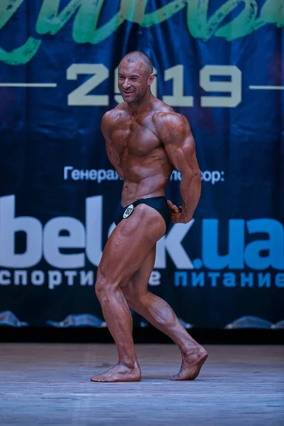 Desempenho Masculino Copa Musculação Cidade Kiev Nas Instalações Instituto Politécnico — Fotografia de Stock