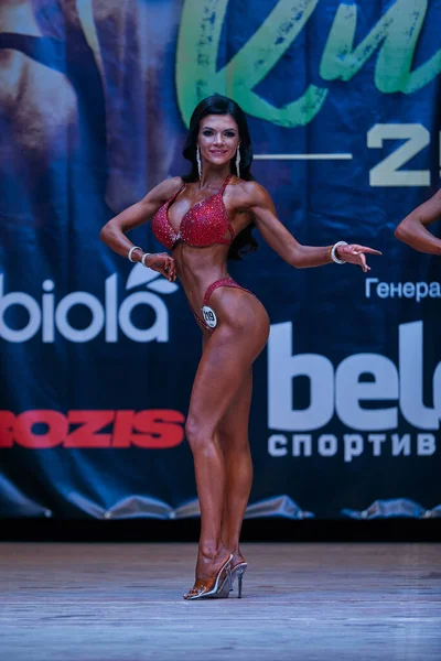 Desempenho Feminino Copa Musculação Cidade Kiev Nas Instalações Instituto Politécnico — Fotografia de Stock