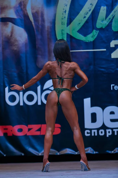 Desempenho Feminino Copa Musculação Cidade Kiev Nas Instalações Instituto Politécnico — Fotografia de Stock