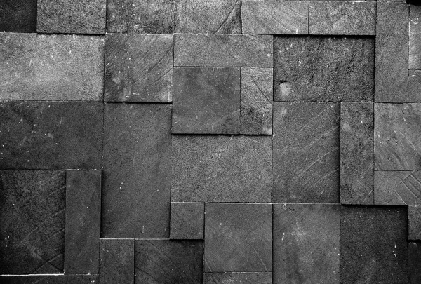 Siyah Taş Duvar Doku Arka Plan Ile Farklı Blok — Stok fotoğraf