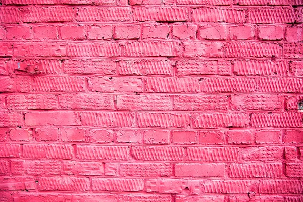 Röda Målade Färgstarka Tegelvägg — Stockfoto