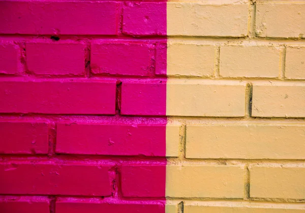 Half Painted Colorful Brick Wall — Stock Photo, Image