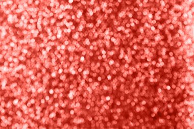 Arka plan bokeh, ufuk Noel ışıkları ile. Yıl 2019 Mercan rengi yaşayan.