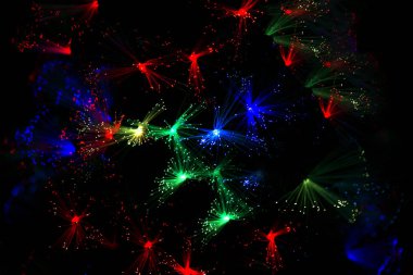 Renkli soyut bokeh ışıklar arka plan. Festival kavramı. Tasarım için yer.