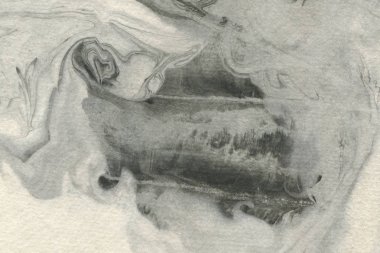 Soyut siyah mürekkep lekesi. Suluboya kağıdına Çin mürekkep arkaplanı. 