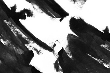 Soyut siyah mürekkep lekesi. Suluboya kağıdına Çin mürekkep arkaplanı. 