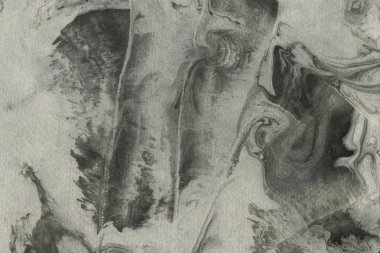 Soyut siyah mürekkep lekesi. Suluboya kağıdına Çin mürekkep arkaplanı. 