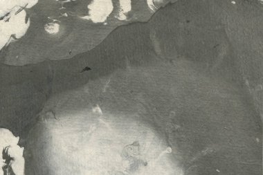 Soyut siyah mürekkep lekesi. Suluboya kağıdına Çin mürekkep arkaplanı. 