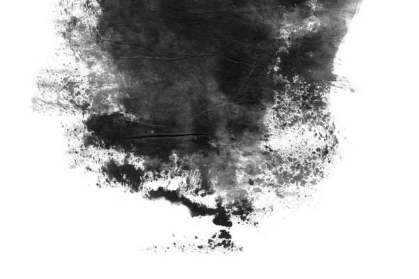 Soyut Siyah Mürekkep Lekesi Suluboya Kağıdına Çin Mürekkep Arkaplanı — Stok fotoğraf