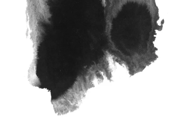 Abstract Black Ink Stain Chinese Ink Background Watercolor Paper — Stock Photo, Image