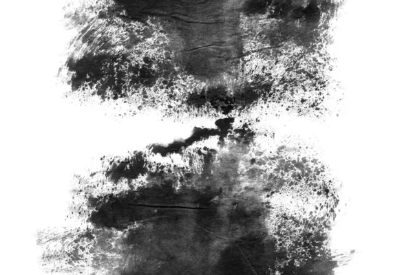 Mancha Tinta Preta Abstrata Tinta Chinesa Fundo Papel Aquarela — Fotografia de Stock