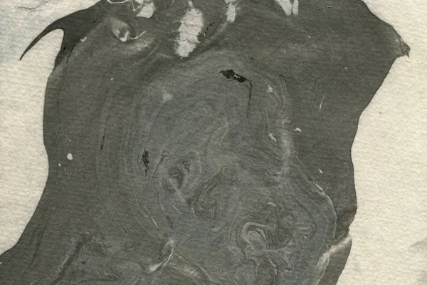 Абстрактное Черное Пятно Китайские Чернила Акварельной Бумаге — стоковое фото