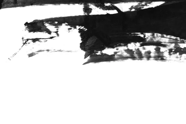 Abstrakter Schwarzer Tintenfleck Chinesische Tusche Hintergrund Auf Aquarellpapier — Stockfoto