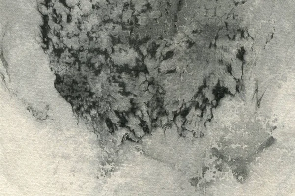 Abstrakter Schwarzer Tintenfleck Chinesische Tusche Hintergrund Auf Aquarellpapier — Stockfoto