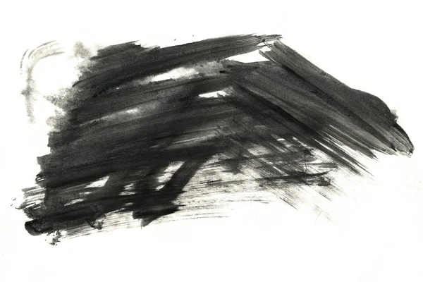 摘要黑色油墨污迹 水彩纸上的中文油墨背景 — 图库照片