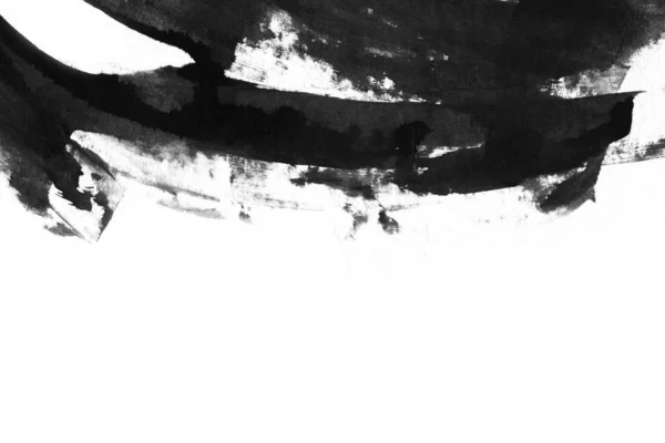 摘要黑色油墨污迹 水彩纸上的中文油墨背景 — 图库照片