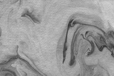 Soyut siyah mürekkep lekesi. Suluboya kağıdına Çin mürekkep arkaplanı. 