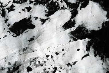 Soyut mürekkep arka plan. Mermer tarzı. Beyaz kağıt üzerinde siyah boya kontur dokusu. Grunge çamur sanat. Görüntüyü spackling yapıştırın. Web tasarım için guaş duvar kağıdı. Alçıpan çamur sanat. Tablomsu plaste