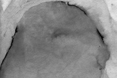 Soyut siyah mürekkep lekesi. Suluboya kağıdına Çin mürekkep arkaplanı. 