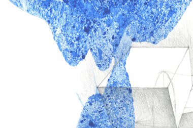 Yaratıcı soyut el çekilmiş yağlı boya. Kontur dokusu tuval üzerine boya. İçin oyun ve web tasarım duvar kağıdı. Grunge arka plan. Makro resim sanat. Modern sanat. Çağdaş sanat.