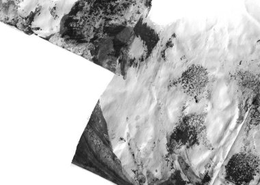 Soyut mürekkep arkaplanı. Mermer tarzı. Beyaz kağıda siyah boya dokusu. Ağ ve oyun tasarımı için duvar kağıdı. Grunge çamur sanatı. Kalem suyunun makro resmi. Koyu Smear