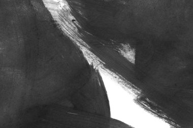 Soyut mürekkep arkaplanı. Mermer tarzı. Beyaz kağıda siyah boya dokusu. Ağ ve oyun tasarımı için duvar kağıdı. Grunge çamur sanatı. Kalem suyunun makro resmi. Koyu Smear