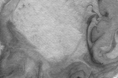 Soyut siyah mürekkep lekesi. Suluboya kağıdına Çin mürekkep arkaplanı. 