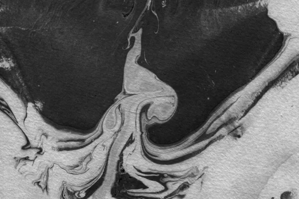 抽象的な黒インク汚れ 水彩紙の中国インクの背景 — ストック写真