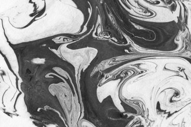 Soyut siyah mürekkep lekesi. Suluboya kağıdına Çin mürekkep arkaplanı. 