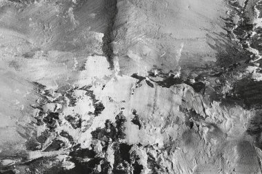 Soyut mürekkep arka plan. Mermer tarzı. Beyaz kağıt üzerinde siyah boya kontur dokusu. Grunge çamur sanat. Görüntüyü spackling yapıştırın. Web tasarım için guaş duvar kağıdı. Alçıpan çamur sanat. Tablomsu plaste