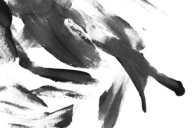 Soyut mürekkep arkaplanı. Mermer tarzı. Beyaz kağıda siyah boya dokusu. Ağ ve oyun tasarımı için duvar kağıdı. Grunge çamur sanatı. Kalem suyunun makro resmi. Koyu Smear