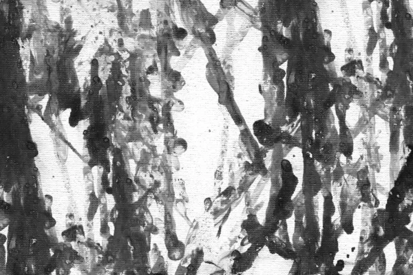 Fond Encre Abstrait Style Marbre Texture Noire Sur Papier Blanc — Photo