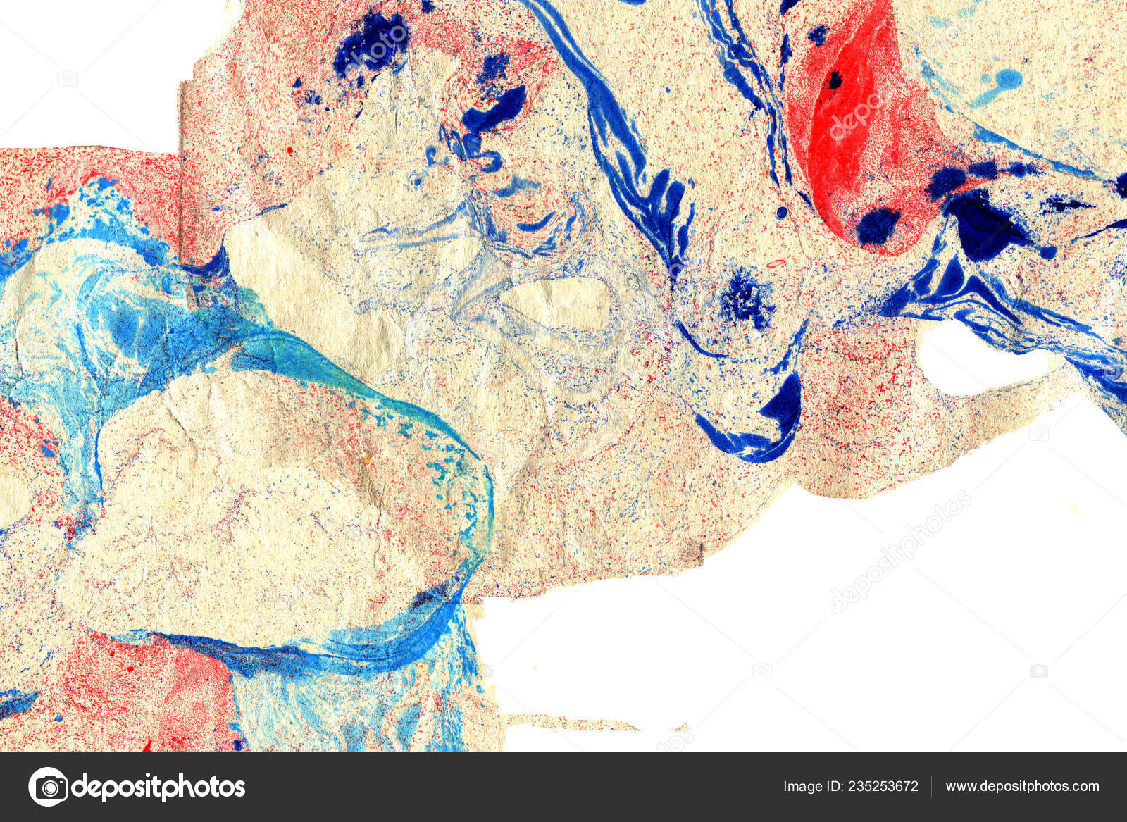 Abstract Ink Background Marble Style Black Paint Stroke Texture