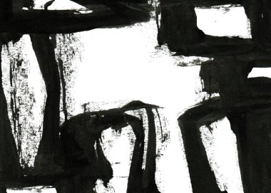 Soyut mürekkep arkaplanı. Mermer tarzı. Beyaz kağıda siyah boya dokusu. Ağ ve oyun tasarımı için duvar kağıdı. Grunge çamur sanatı. Kalem suyunun makro resmi. Koyu Smear