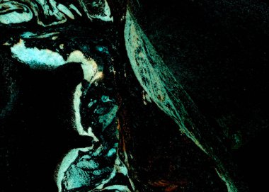 Soyut mürekkep arkaplanı. Mermer tarzı. Beyaz kağıda siyah boya dokusu. Ağ ve oyun tasarımı için duvar kağıdı. Grunge çamur sanatı. Kalem suyunun makro resmi. Koyu Smear