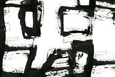 Soyut mürekkep arkaplanı. Mermer tarzı. Beyaz kağıda siyah boya dokusu. Ağ ve oyun tasarımı için duvar kağıdı. Grunge çamur sanatı. Kalem suyunun makro resmi. Koyu Smear