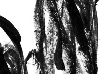 Soyut mürekkep arkaplanı. Mermer tarzı. Beyaz kağıda siyah boya dokusu. Ağ ve oyun tasarımı için duvar kağıdı. Grunge çamur sanatı. Kalem suyunun makro resmi. Koyu Smear