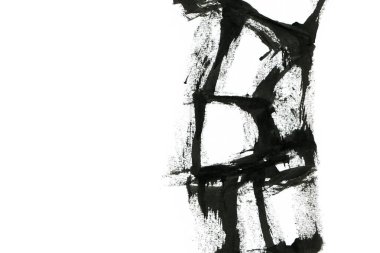 Soyut mürekkep arkaplanı. Mermer tarzı. Beyaz kağıda siyah boya dokusu. Ağ ve oyun tasarımı için duvar kağıdı. Grunge çamur sanatı. Kalem suyunun makro resmi. Koyu Smear