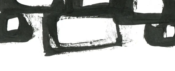 アブストラクトインク背景 大理石のスタイル 白紙に黒塗りのストロークテクスチャ ウェブとゲームのデザインのための壁紙 グランジ泥アート ペンジュースのマクロ画像 ダークスミア — ストック写真