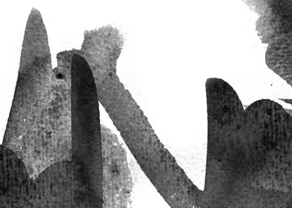 Αφηρημένη Υδατογραφία Μελάνι Φόντο Μαρμάρινο Στυλ Μαύρο Χρώμα Περιγράμματος Υφή — Φωτογραφία Αρχείου