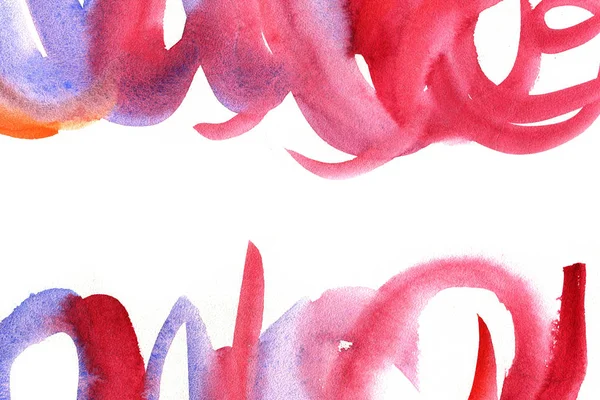 Hand Geschilderd Aquarel Achtergrond Kleuren Spatten Het Papier Abstract Behang — Stockfoto