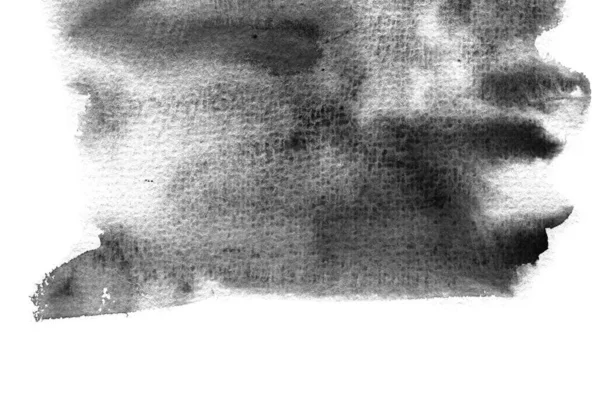 Fond Encre Abstrait Style Marbre Texture Noire Sur Papier Blanc — Photo