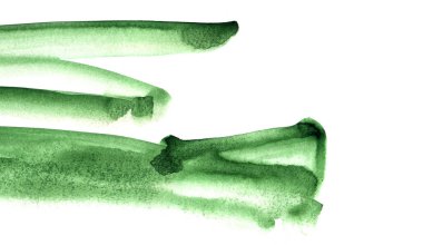 Mermer tarzda beyaz kağıda sıçrayan yeşil stokes ile el boyaması suluboya arka plan.