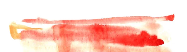 Handbemalter Aquarell Hintergrund Mit Roten Und Orangefarbenen Düften Die Auf — Stockfoto