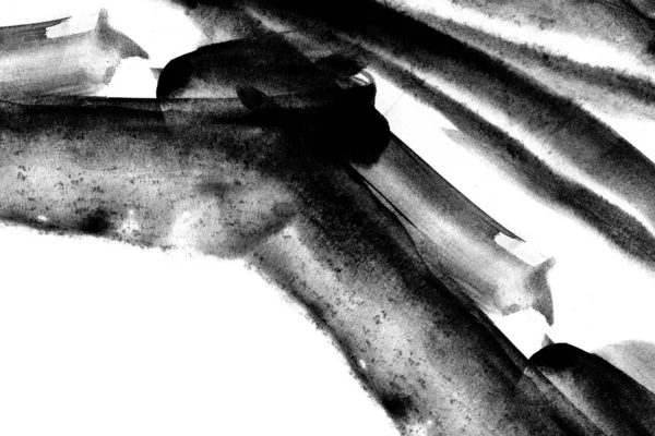 Акварельный Фон Ручной Работы Черными Токами Брызгающими Белую Бумагу Мраморном — стоковое фото
