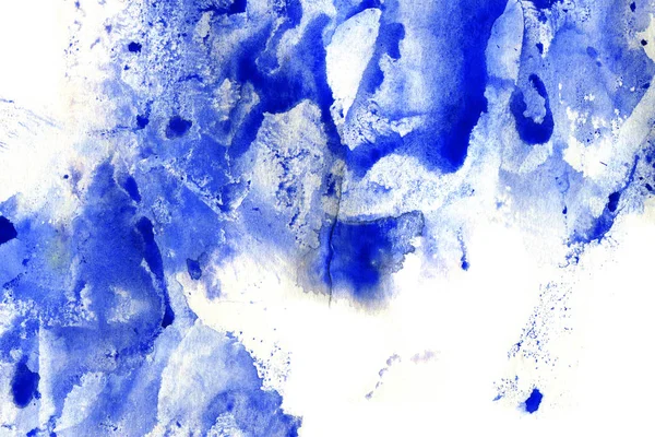 Motif Encre Abstrait Avec Touches Peinture Bleue Frottis Texture Sur — Photo