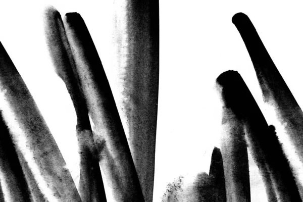 Mermer tarzında beyaz kağıda sıçrayan siyah stokes ile el boyalı suluboya arka plan.