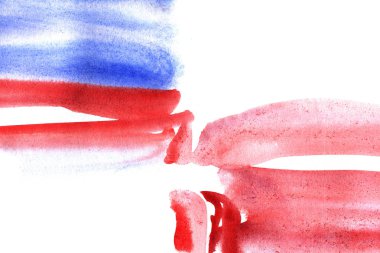 kırmızı ve mavi boya fırça darbeleri, soyut duvar kağıdı